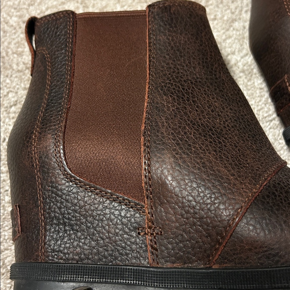SOREL Joan of Arctic II Wedge Chelsea Lug Sole Boots, Burro Brown, Size 9.5 - Picture 8 of 12
